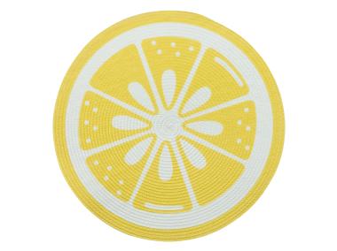 Zdjęcie: Mata słomkowa Tropicana okrągła średnica 38 cm dekoracja cytryna ALTOM DESIGN