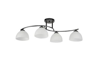 Zdjęcie: Lampa sufitowa Gracja czarny perłowy 4x40 W E27 klosz biały CANDELLUX