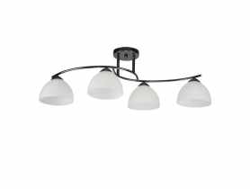 Lampa sufitowa Gracja czarny perłowy 4x40 W E27 klosz biały CANDELLUX