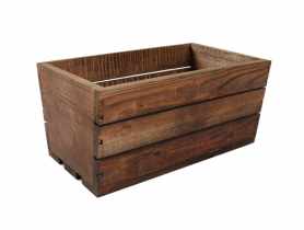 Skrzynka drewniana 30x18x15 cm brązowa TIN TOURS