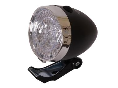 Zdjęcie: Lampka rowerowa przednia Retro Style 3Led czarny BOTTARI
