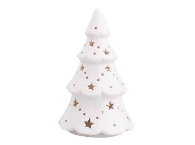 Zdjęcie: Figurka porcelanowa Choinka oświetlenie LED 11x11x19 cm ALTOMDESIGN