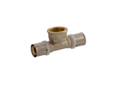Zdjęcie: Trójnik PEX 16 x 1/2 x 16 mm gwint wewnętrzny system zaprasowywany IDMAR