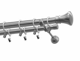 Karnisz podwójny 25/19 mm Jazz 160 cm nikiel GARDINIA
