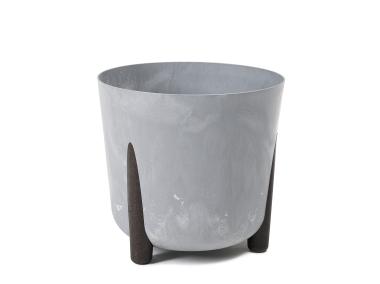 Zdjęcie: Donica Frida 260 mm Eco recycled, szary beton LAMELA