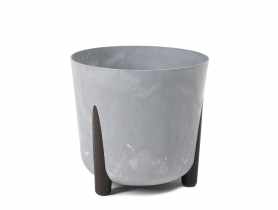 Donica Frida 260 mm Eco recycled, szary beton LAMELA