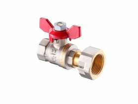 Zawór kulowy z ruchomą nakrętką  w/z 1/2"x3/4" z motylkiem CALIDO
