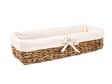 Zdjęcie: Koszz trawy morskiej z materiałem 37x12x8 cm podłużny TIN TOURS
