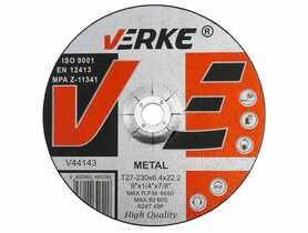Tarcza do szlifowania metalu 230x6,4x22,2 mm VERKE