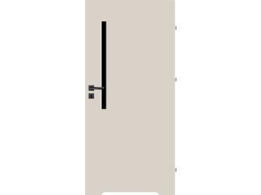 Zdjęcie: Drzwi wewnętrzne Gala 70L kaschmir FF, czarna szyba, podcięcie NAWADOOR