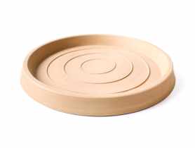 Podstawka pod doniczkę 26,3x26,3x3 cm beżowa TIN TOURS