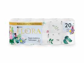 Papier toaletowy Kartika Flora 20 rolek 160 listków 3 warstwy HORECA