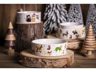 Zdjęcie: Miska dla psa 15x5 cm 460 ml dekoracja świąteczne psy ALTOM DESIGN