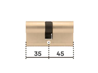 Zdjęcie: Wkładka Y500 35/45 mosiądz satynowy blister YALE