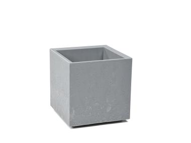 Zdjęcie: Kwietnik Karo 300x300x300 mm beton recycled, szary beton LAMELA