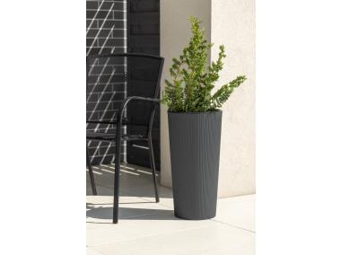 Zdjęcie: Donica Lilia 400 mm jumper, grafit metalik LAMELA