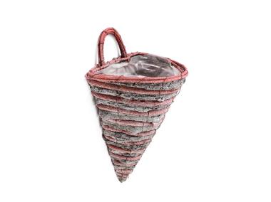 Zdjęcie: Koszyk kwietnik zawieszany na ścianę 19,5x14x27/31 cm TIN TOURS