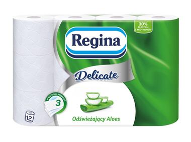 Zdjęcie: Papier toaletowy Delicate  Aloe Vera 12 rolek REGINA
