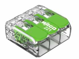 Szybkozłączka uniwersalna ECO 3x4 mm zielona WAGO