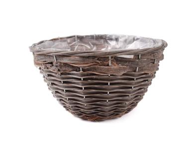 Zdjęcie: Koszyk do obsadzania kwiatami 27x14 cm okragły TIN TOURS