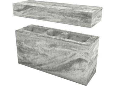 Zdjęcie: System ogrodzeniowy Murro XL pustak31x22x67,2 cm nerino POLBRUK