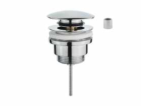 Korek 2 w 1 klik-klak/otwarty do umywalki z przelewem i bez przelewu, chrom INSTADRAIN