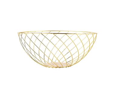 Zdjęcie: Koszyk metalowy skręcony 28x12 cm złoty ALTOMDESIGN