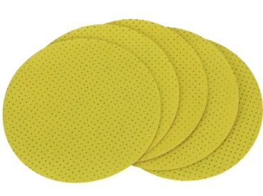 Zdjęcie: Krążek ścierny żółty perforowany 225 mm G220, 5 sztuk STALCO