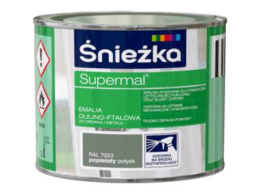 Zdjęcie: Emalia Supermal popielaty RAL7023 0,2L ŚNIEŻKA