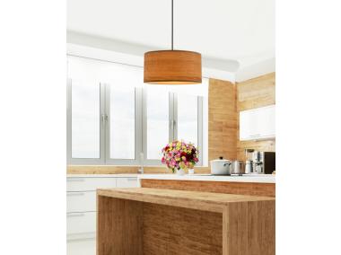Zdjęcie: Lampa wisząca Legno 30 1x40 W E27 abażur orzechowy CANDELLUX
