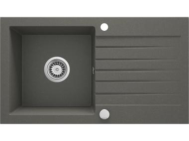 Zdjęcie: Zlewozmywak Zorba antracyt metalik granit 1K Z/O 760x440X160, 3,5", space saver DEANTE