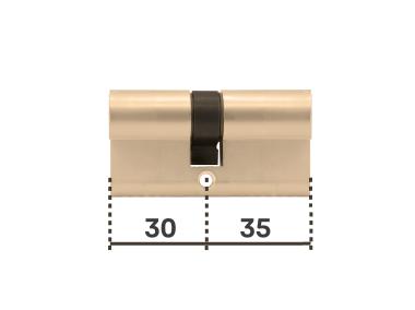 Zdjęcie: Wkładka Y500 30/35 mosiądz satynowy blister YALE
