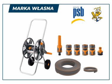 Zdjęcie: Wózek z wężem ogrodowym 1/2" 30 m PSB
