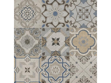 Zdjęcie: Gres szkliwiony Savannah Patchwork Silver Matt 60x60 cm Ceramika NETTO