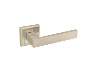 Zdjęcie: Klamka Cubus QD kwadratowy szyld, nikiel, chrom AMBITION