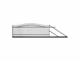 Brama przesuwna Inga 4x1,3-1,5 m ral9005 prawa POLBRAM