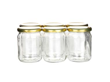 Zdjęcie: Komplet 6 słoików 520 ml + zakrętka fi 82 6-zaczepowa SEZON