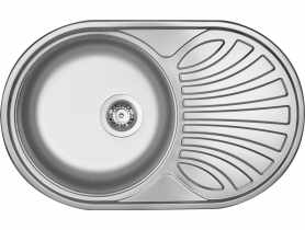 Zlewozmywak Twist satyna 1K Z/O 770x480x165, 3,5" + osprzęt DEANTE