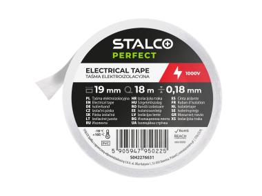 Zdjęcie: Taśma izolacyjna PVC 0,18 mm x 19 mm x 18 m biały STALCO PERFECT