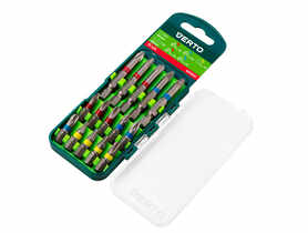 Zestaw bitów 15 szt., 25 mm -  3 x PH, 3 x PZ, 4 x TX + 50 mm - 3 x PH, 2 x PZ VERTO