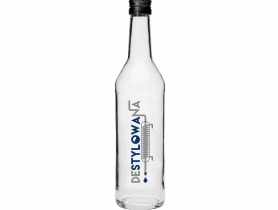 Butelka 500 ml z zakrętką i nadrukiem Destylowana 631426 BROWIN