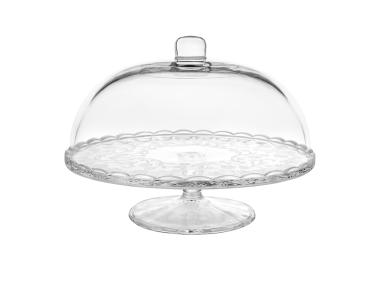Zdjęcie: Patera szklana Flora na stopce z kloszem średnica 28 cm ALTOM DESIGN