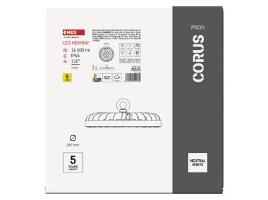 Zdjęcie: Oprawa przemysłowa LED Highbay Corus 133W, 16000lm NW EMOS