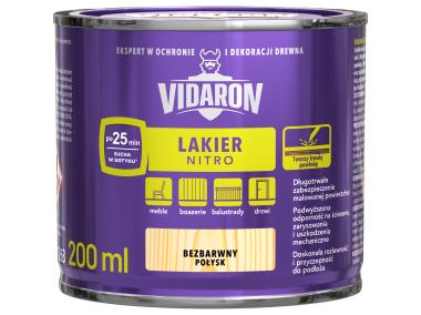 Zdjęcie: Lakier Nitro bezbarwny 0,2L VIDARON