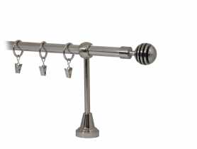 Karnisz pojedynczy Hefajsos Plus fi 16 mm - 200 cm modern nikiel KARWEL