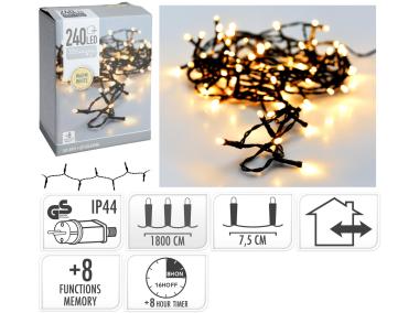 Zdjęcie: Łańcuch świetlny 18 m 240 led ciepły biały KOOPMAN