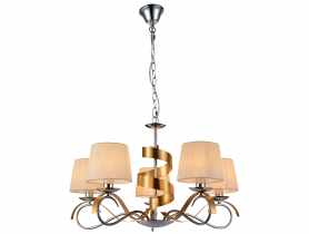 Lampa sufitowa wisząca Denis 5x40 W chrom-złota CANDELLUX