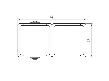 Zdjęcie: Gniazdo zasilające francuskie x2 Tekno 05-1254-141 MOWION