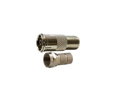 Zdjęcie: Adapter gniazdo TV-gniazdo F + wtyk F  BMJ13F DPM SOLID