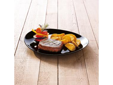 Zdjęcie: Półmisek owalny Steak Friends Time 30 x 26 cm czarny LUMINARC